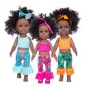 African American Vinyl Doll  (13.7")
