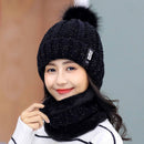 Knitted Beanie Hat & Neck Warmer Set