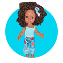 African American Vinyl Doll  (13.7")