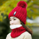 Knitted Beanie Hat & Neck Warmer Set